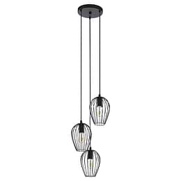 Eglo Newtown Triple Black E27 Pendant Light