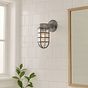 Broadwick Black Brushed White IP44 Rated Bathroom Bulkhead Wall Light - Soho Lighting