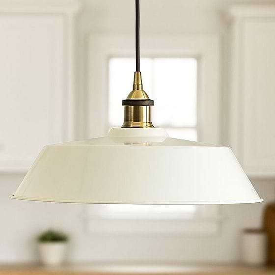 Clay White Large Chancery Painted Pendant Light