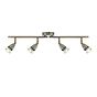 Saxby Amalfi 4 Light antique brass 35W Spotlight Bar