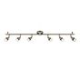 Saxby Amalfi 6 Light antique brass 35W Spotlight Bar