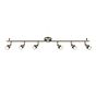 Saxby Amalfi 6 Light antique brass 35W Spotlight Bar