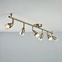 Saxby Amalfi 6 Light antique brass 35W Spotlight Bar