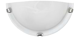 Eglo SALOME White Alabaster & Chrome Half-Moon Wall Light