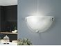 Eglo SALOME White Alabaster & Chrome Half-Moon Wall Light