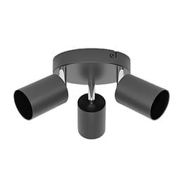 Eglo Reciso-E Black Triple GU10 Spotlight