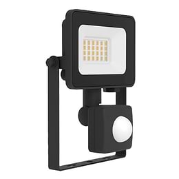 Eglo Risacca-E Medium Black Outdoor LED Flood Light 4000K IP44 with Sensor