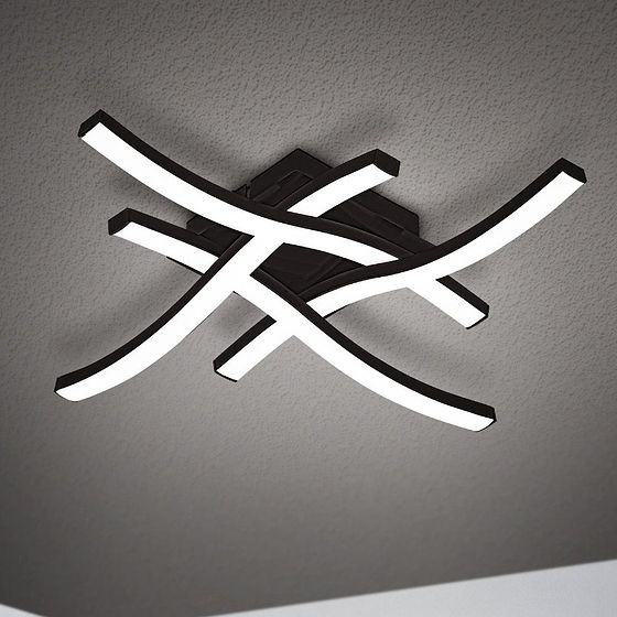 Eglo Cabezas-E Black LED Wall/Ceiling Light 3000K