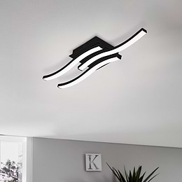 Eglo Cabezas-E Small Black LED Wall/Ceiling Light 4000K