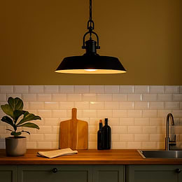 Brewer Industrial Breakfast Bar Pendant Light Matt Black - Soho Lighting