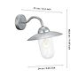 Eglo Milton Zinc-Plated Outdoor E27 Wall Light IP44