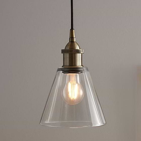 Clear Glass Bell Pendant Light