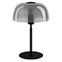 Eglo SOLO 2 Black & Smoked Black Rounded Glass Table Light 