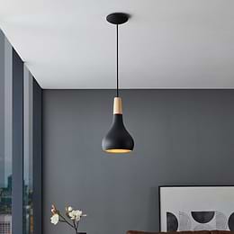 Eglo Sabinar Small Black Brown E27 Pendant Light