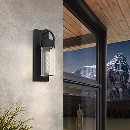 Eglo Carraro Black Outdoor E27 Wall Light IP44