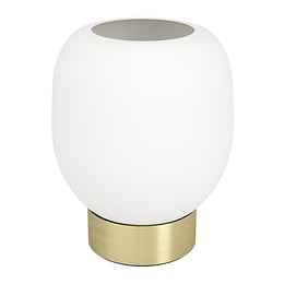 Eglo MANZANARES Brushed Brass Round Opal Table Light