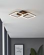 Eglo PARANDAY-Z Matte Black Smart LED Square Contemporary Ceiling Light 