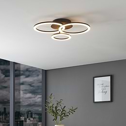 Eglo PARRAPOS-Z Matte Black Smart LED Circular Ceiling Light
