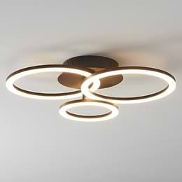 Eglo PARRAPOS-Z Matte Black Smart LED Circular Ceiling Light