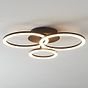 Eglo PARRAPOS-Z Matte Black Smart LED Circular Ceiling Light