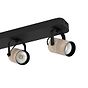 Eglo CAYUCA Black & Wood 4 Directional GU10 LED Spotlight