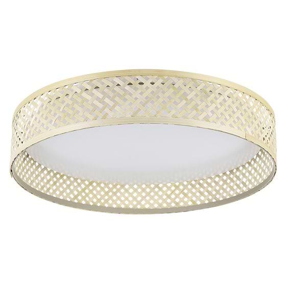 Eglo LUPPINERIA Wicker Round Compact Ceiling Light