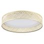 Eglo LUPPINERIA Wicker Round Compact Ceiling Light