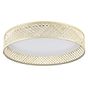 Eglo LUPPINERIA Wicker Round Compact Ceiling Light