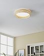 Eglo LUPPINERIA Wicker Round Compact Ceiling Light