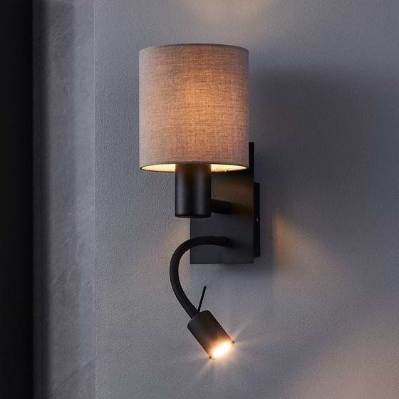 Eglo Pasteri Black E27 Wall Light