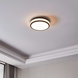 Eglo Led Palermo Black LED Wall/Ceiling Light 3000K IP44