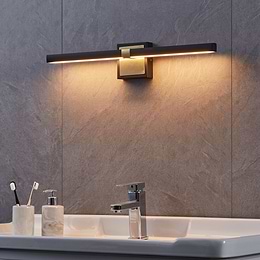 Eglo Peguera Black Brushed Brass LED Wall Light 3000K IP44