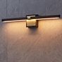 Eglo Peguera Black Brushed Brass LED Wall Light 3000K IP44