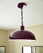 Mulberry Red Burgundy Rustic Dome Dining Room Pendant Light - Berwick