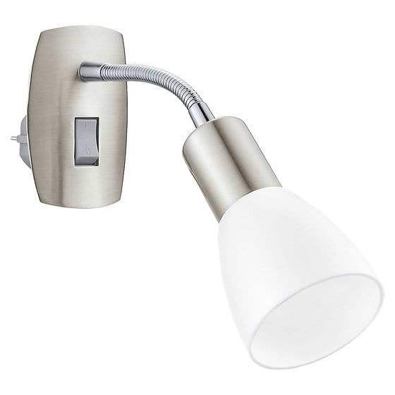 Eglo DAKAR 3 White & Satin Nickel Plug-In Task Light