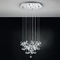 Eglo Pianopoli Large Chrome LED Pendant Light 3000K
