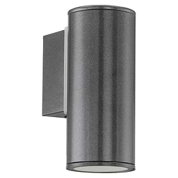 Eglo RIGA Anthracite Cylindrical IP44 2.8W GU10 Wall Light