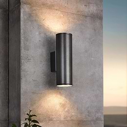 Eglo Riga Anthracite Outdoor GU10 Wall Light IP44