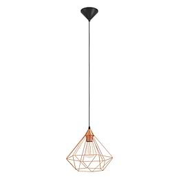 Eglo Tarbes Black & Copper E27 Pendant Light