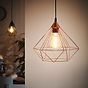 Eglo Tarbes Black & Copper E27 Pendant Light