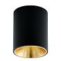 Eglo POLASSO Matte Black & Gold Cylinder LED Ceiling Light