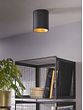Eglo POLASSO Matte Black & Gold Cylinder LED Ceiling Light