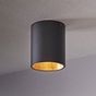 Eglo POLASSO Matte Black & Gold Cylinder LED Ceiling Light
