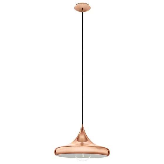 EGLO Coretto Dish Copper Pendant Light