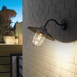 Eglo Melgoa Black Outdoor E27 Wall Light IP44