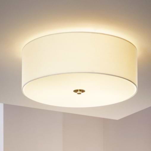 Eglo Pasteri Satin Nickel & White E27 Ceiling Light