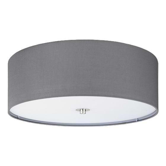 Eglo Pasteri Satin Nickel & Grey E27 Ceiling Light