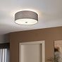 Eglo Pasteri Satin Nickel & Grey E27 Ceiling Light