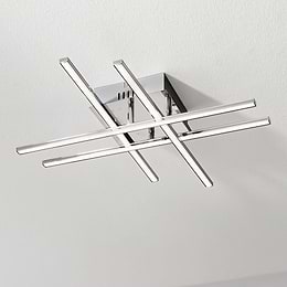 Eglo Lasana 1 Large Chrome & White  LED Wall/Ceiling Light 3000K