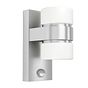 Eglo Atollari Stainless Steel Silver Outdoor LED Wall Light 3000K IP44 with Sensor